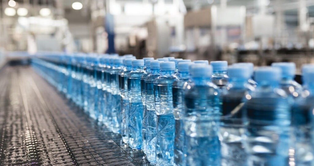 plastic bottle of mineral water
